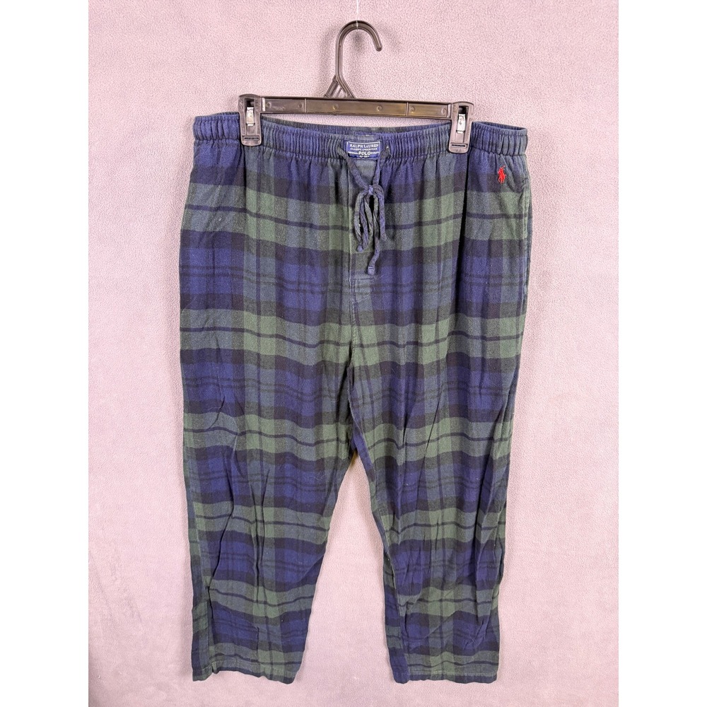 Polo Ralph Lauren Pajama Pants Men XL Blackwatch‎ Tartan Plaid Sleepwear